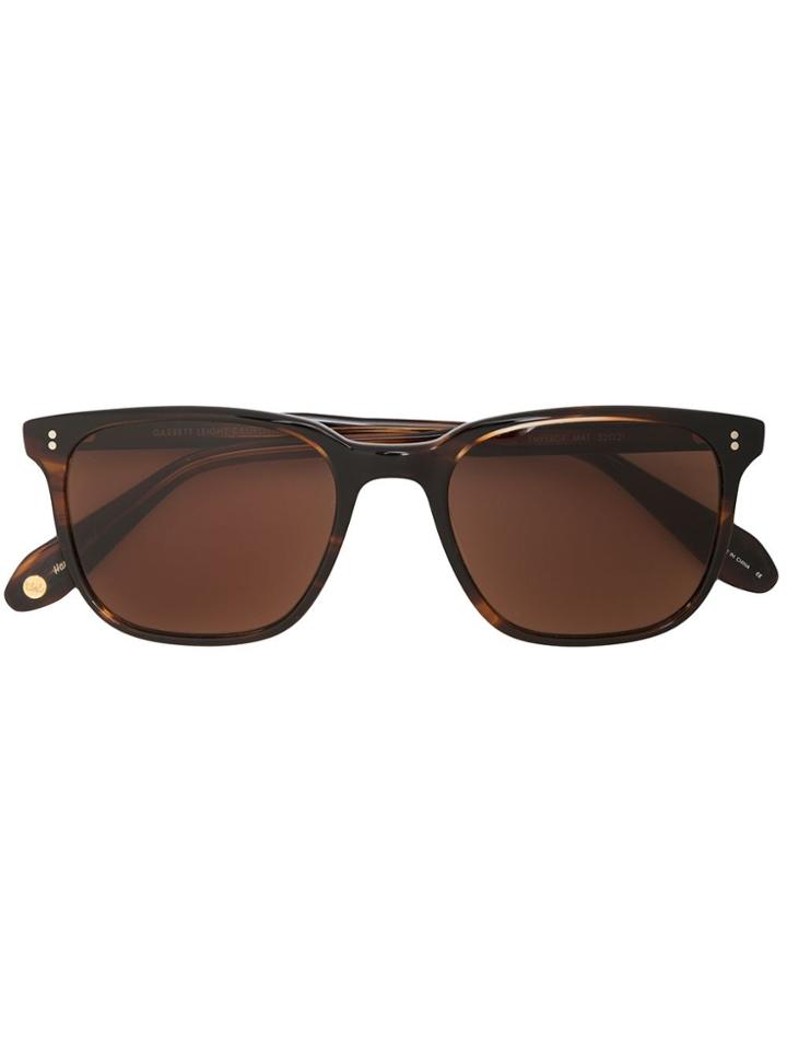 Garrett Leight Emperor Square Frame Sunglasses - Brown