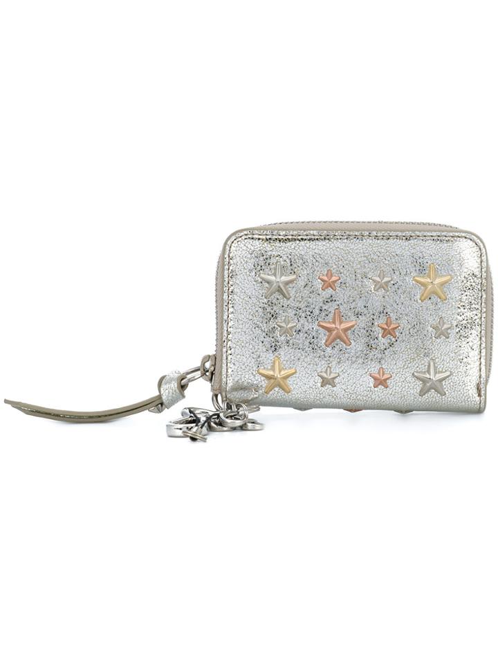 Jimmy Choo Cadet Keyring Wallet - Metallic
