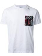 Hbns Zipped Military Pocket T-shirt, Men's, Size: Xl, White, Cotton