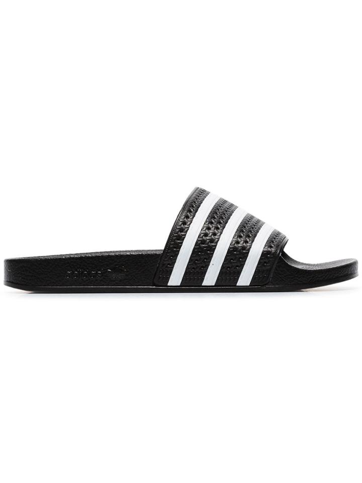 Adidas Black And White Adilette Slides