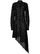 Zambesi Asymmetric Lace Frock Dress - Black
