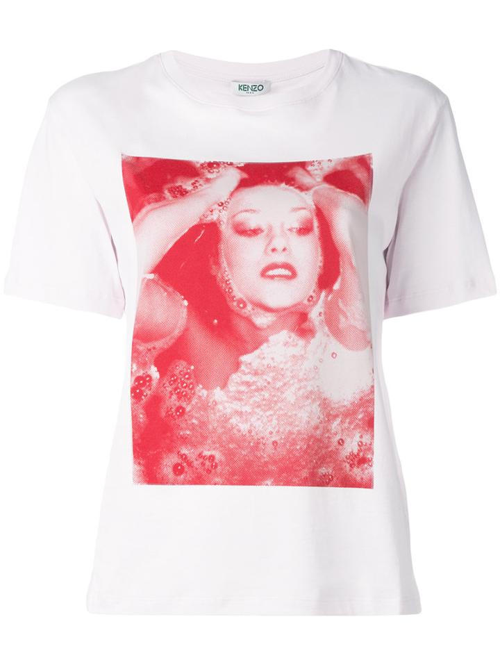 Kenzo - Graphic Print T-shirt - Women - Cotton - Xs, Pink/purple, Cotton