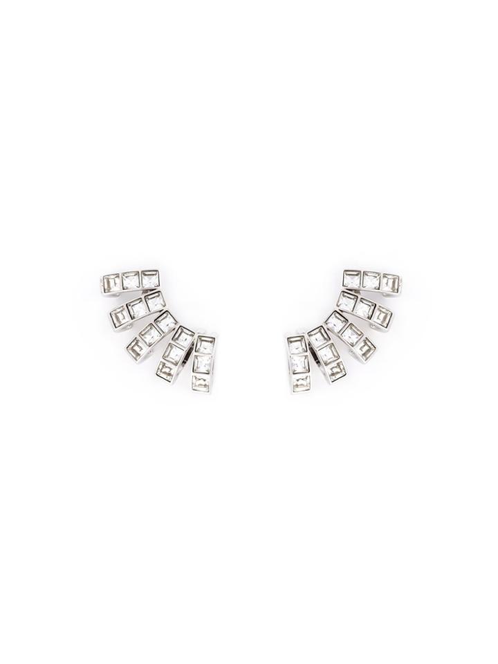 Ca & Lou Glass Multiple Cuff Earrings - Metallic