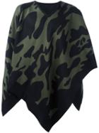 Hydrogen Camouflage Cape Scarf, Men's, Black, Silk/wool