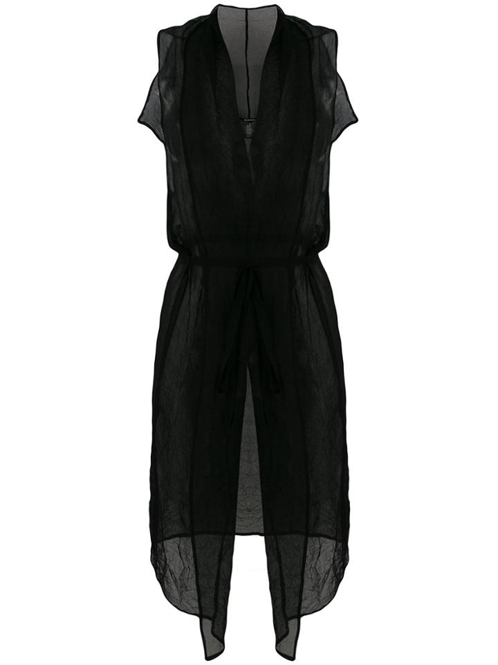 Ann Demeulemeester Tie Waist Wrap Dress - Black