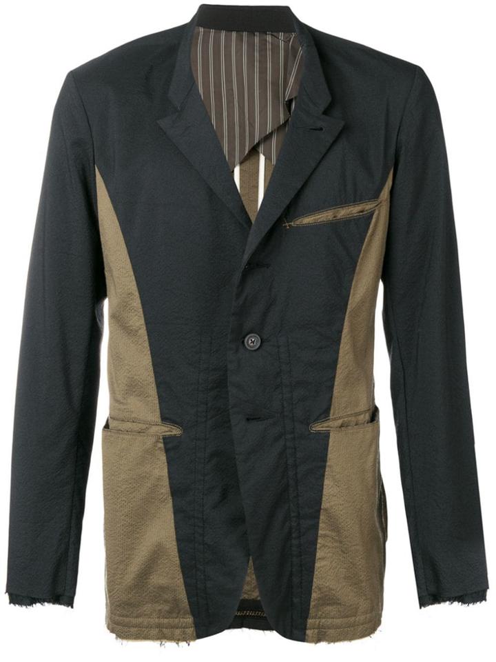 Ziggy Chen Two Tone Deconstructed Jacket - Black