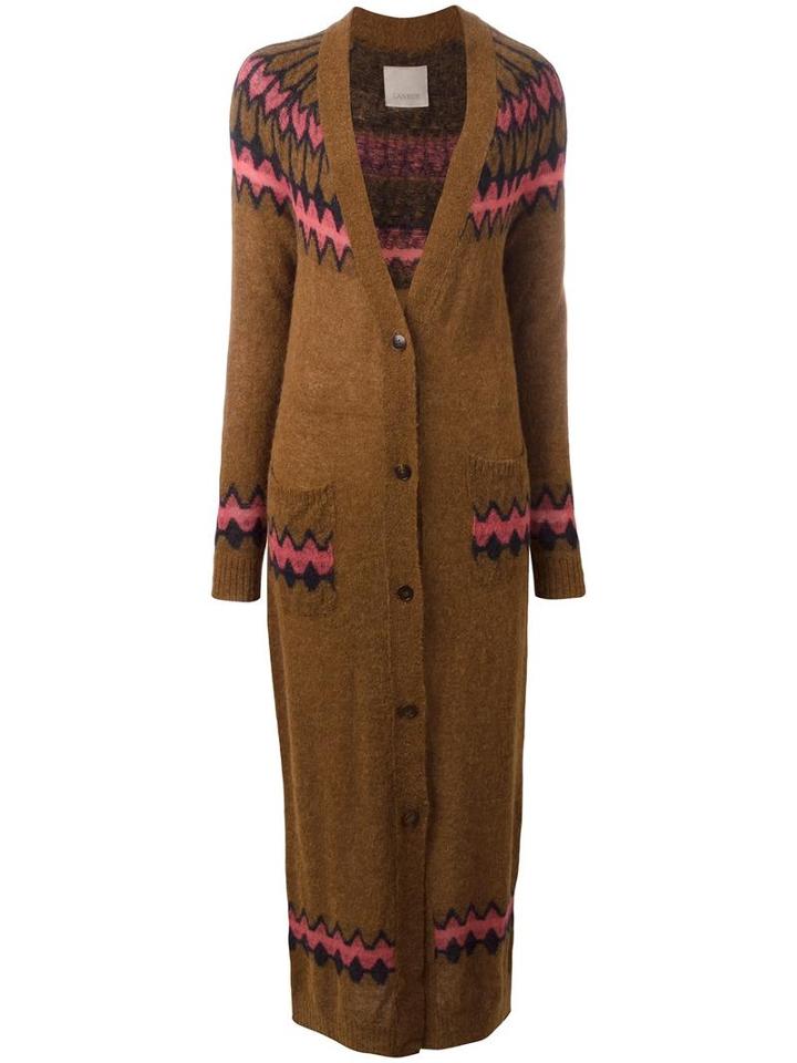 Laneus Long Cardigan, Women's, Size: 44, Brown, Alpaca/wool/polyamide