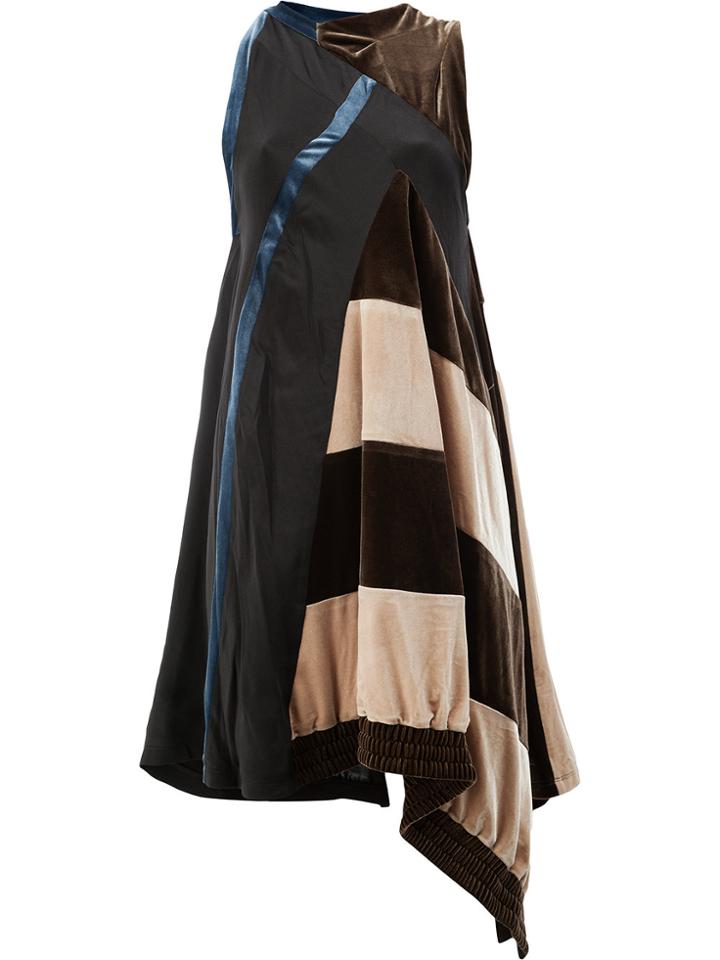 Koché Double Patterned Asymmetric Dress - Multicolour