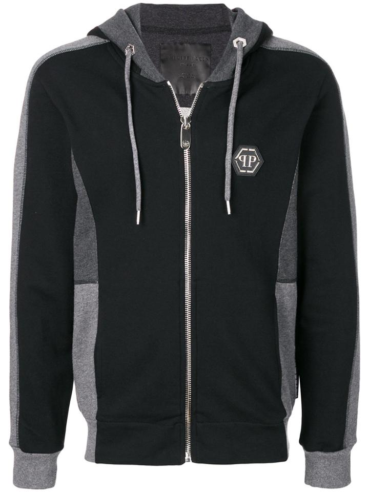 Philipp Plein Gone Going Zip Front Hoodie - Grey