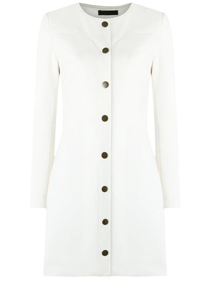 Talie Nk Long Sleeves Dress, Women's, Size: 38, White, Polyester/spandex/elastane/viscose