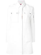 Moncler Gamme Rouge - Multi Pocket Coat - Women - Silk/cotton - 3, Women's, White, Silk/cotton
