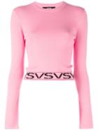 Versus - Logo Hem Jumper - Women - Viscose/polyester - 40, Pink/purple, Viscose/polyester