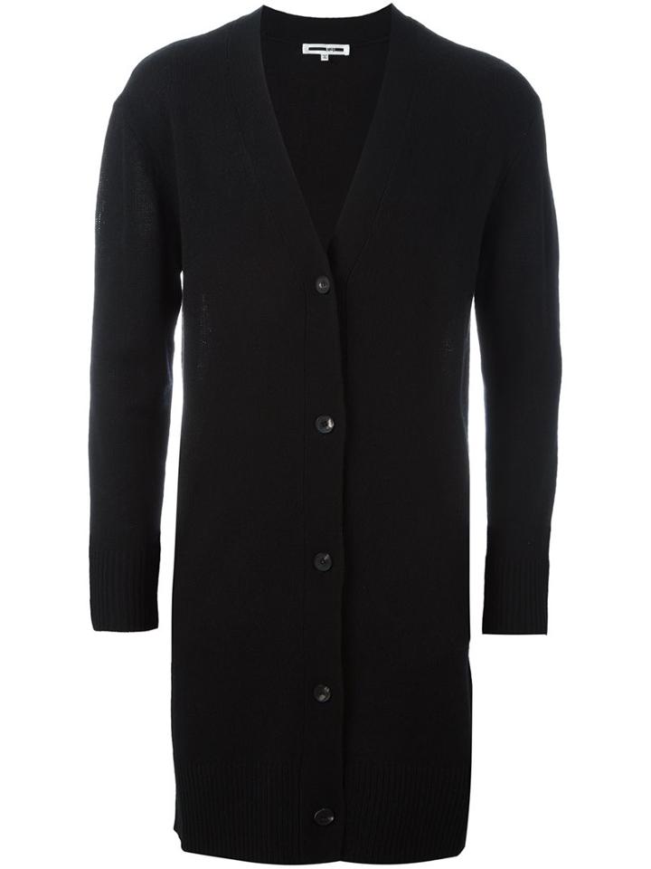 Mcq Alexander Mcqueen Oversized Cardigan, Women's, Size: Medium, Black, Cashmere/virgin Wool