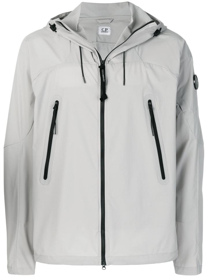 Cp Company Zipped Hooded Jacket - Grey