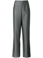 Giorgio Armani Pre-owned Metallic Straight Trousers - Grey