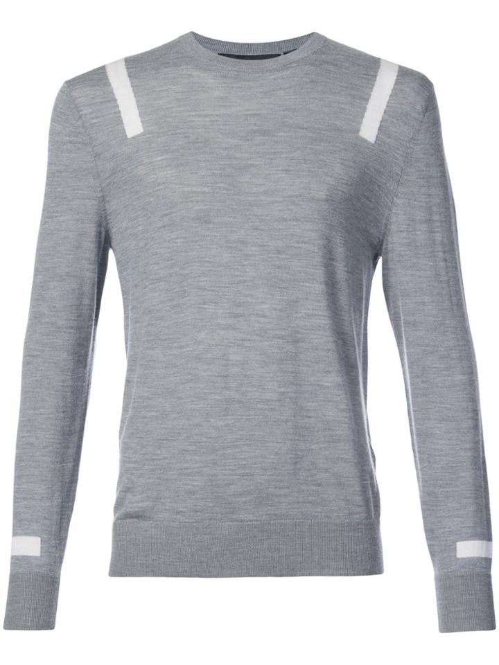 Neil Barrett Stripe Detail Sweater - Grey