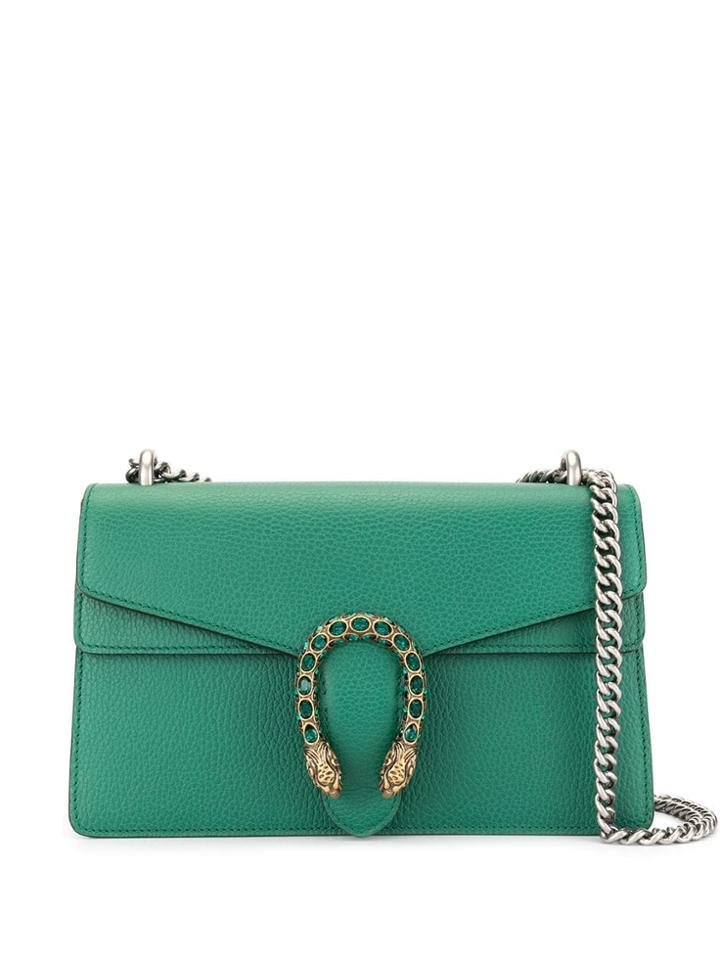 Gucci Dionysus Leather Shoulder Bag - Green