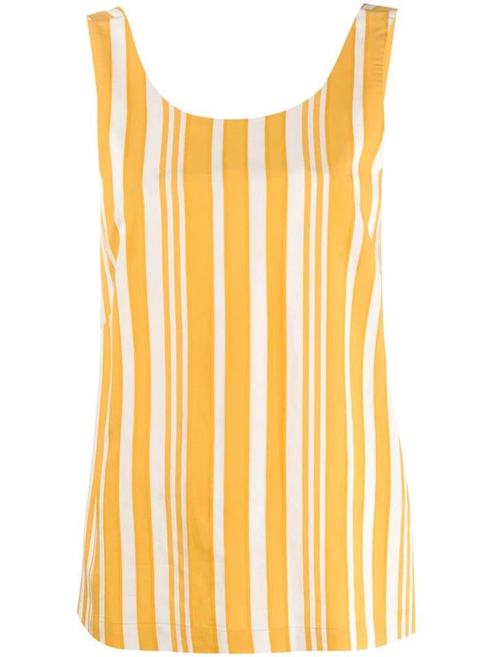Chinti & Parker Striped Tank Top - Yellow