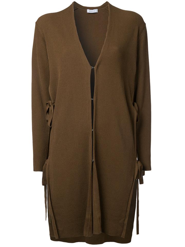 En Route - Lace-up Cardigan - Women - Cotton - One Size, Brown, Cotton