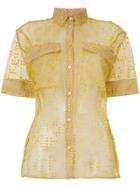 Si-jay Sheer Shirt - Yellow & Orange