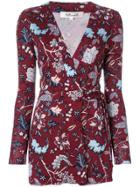 Dvf Diane Von Furstenberg Tie Waist V-neck Blouse - Red