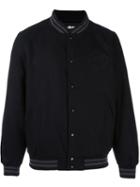 Stussy Padded Varsity Jacket, Men's, Size: Large, Black, Wool/polyester