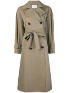 Enföld Double-breasted Trench Coat - Green