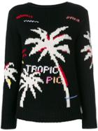 Ermanno Ermanno Cashmere Palm Tree Intarsia Jumper - Black