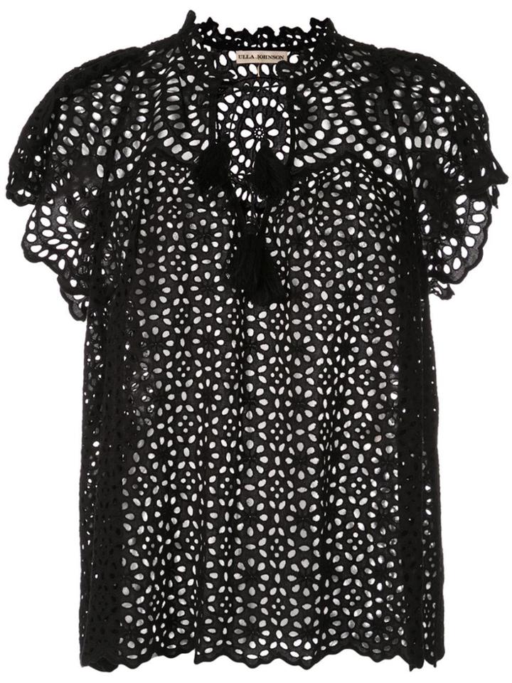 Ulla Johnson Lace Cut Out Top - Black