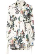 Adam Lippes Gathered Waist Floral Jacket - Multicolour
