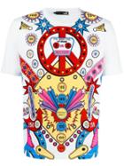 Love Moschino Flipper Print T-shirt, Men's, Size: Xl, White, Cotton