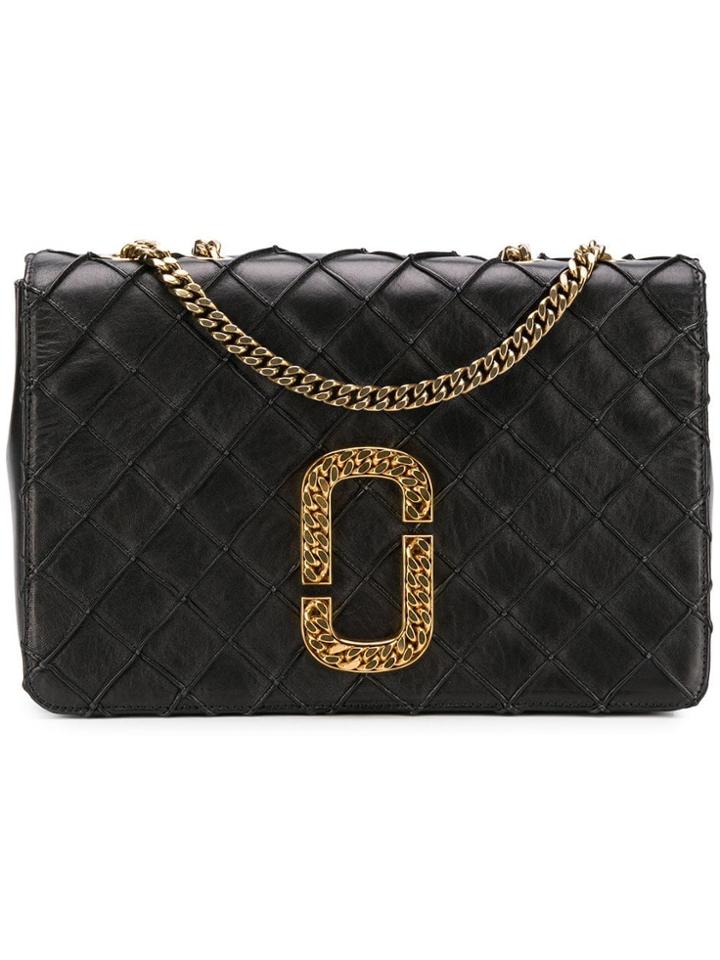Marc Jacobs Double J Quilted Bag - Black
