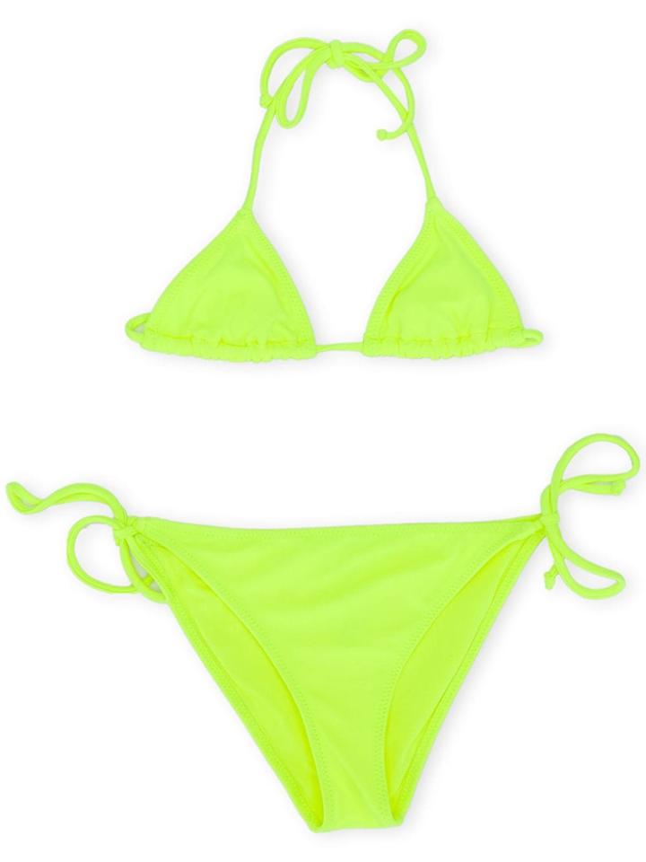 Msgm Kids Teen Triangle Bikini - Yellow