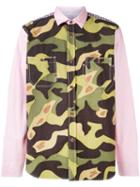 Junya Watanabe Man Camouflage Contrast Shirt - Pink