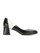 Sarah Chofakian Leather Panelled Pumps - Black