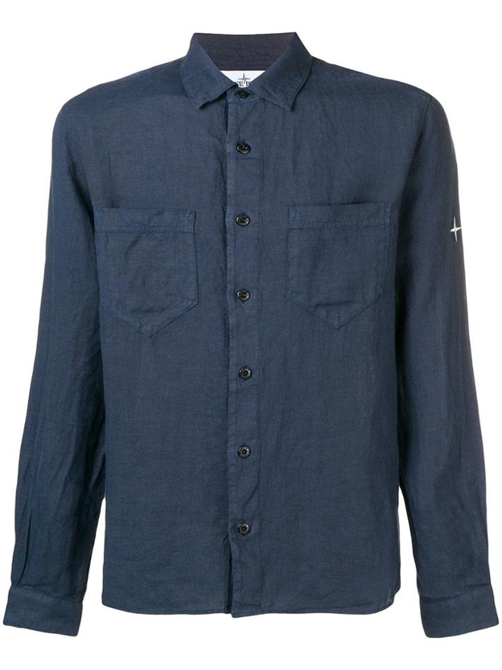 Stone Island Logo Shirt - Blue