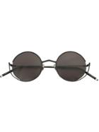 Sener Besim Round Frame Sunglasses - Black