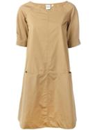 Aspesi Panelled Shift Dress, Women's, Size: 40, Nude/neutrals, Cotton