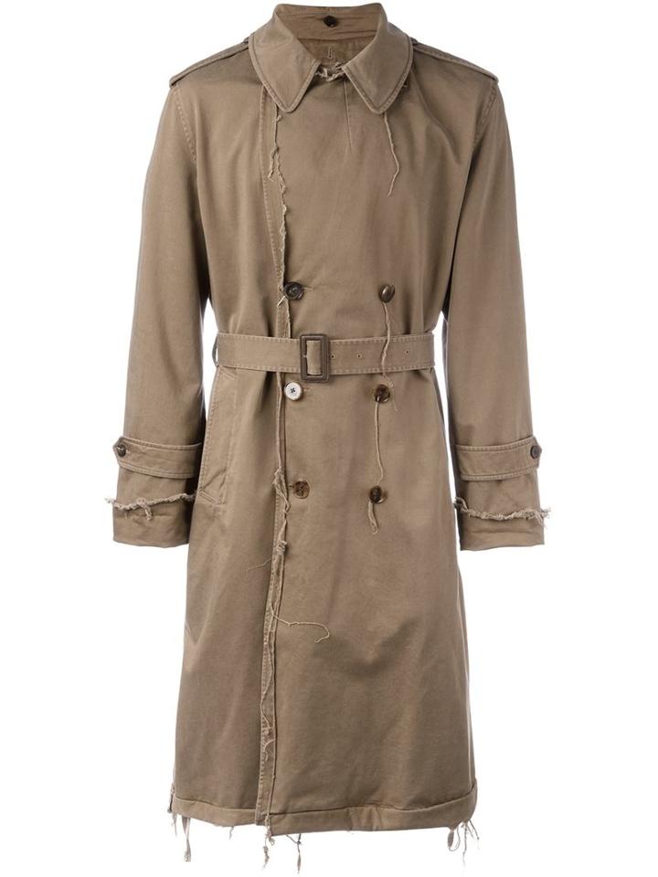 Maison Margiela Classic Trench Coat, Men's, Size: 50, Brown, Cotton/polyester