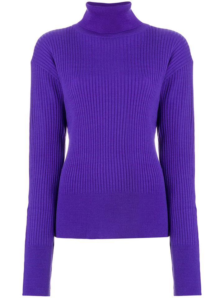 Ader Turtle Neck Sweater - Pink & Purple