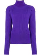 Ader Turtle Neck Sweater - Pink & Purple