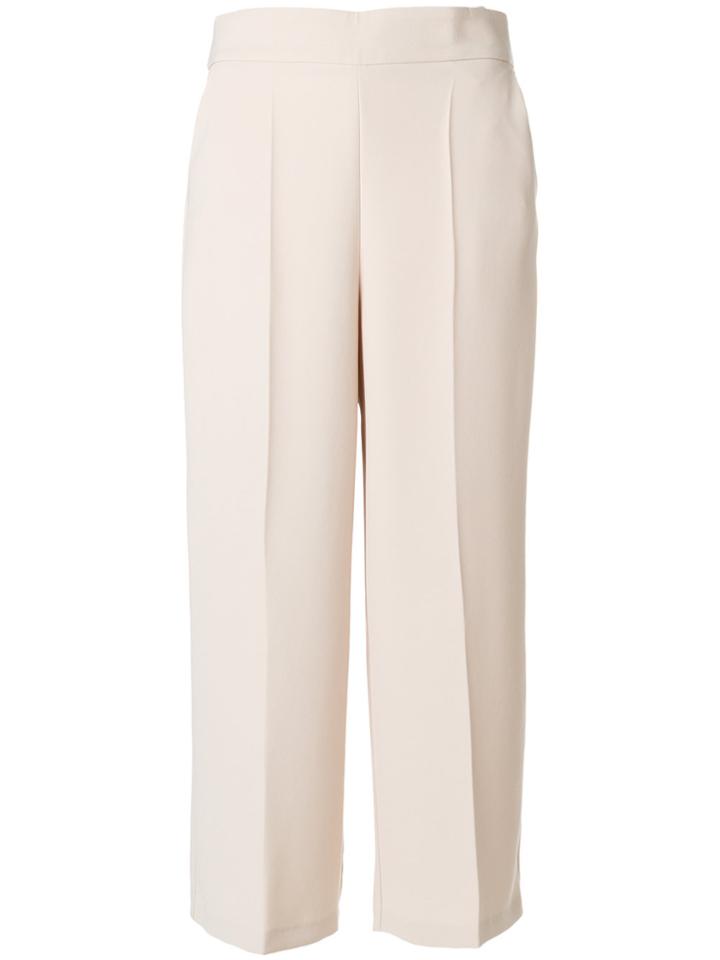 Blugirl Cropped Pleat Trousers - Nude & Neutrals