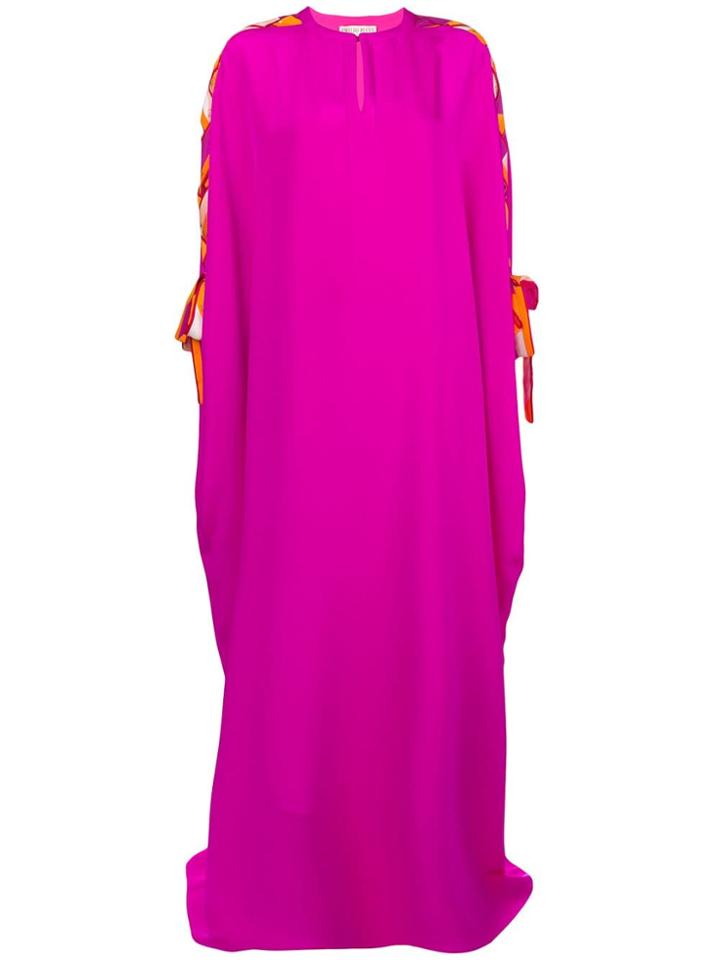 Emilio Pucci Lace-up Sleeves Kaftan Dress - Pink