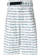 Sacai Belted Graphic Print Shorts - White