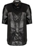 Rejina Pyo Oversized Leather-look Shirt - Black