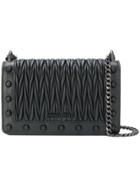 Miu Miu Quilted Logo Cross-body Bag - Black