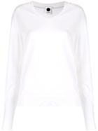 Bassike Long-sleeved V-neck T-shirt - White