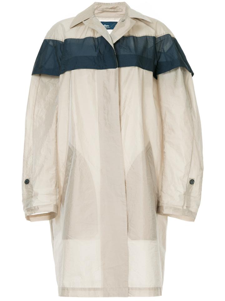 Kolor Colour-block Trench Coat - Nude & Neutrals