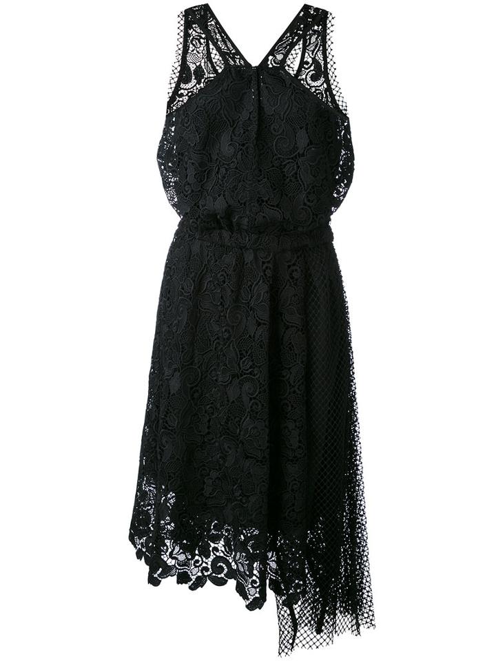 No21 - Embroidered Lace Halter-neck Dress - Women - Silk/polyester/acetate - 40, Black, Silk/polyester/acetate