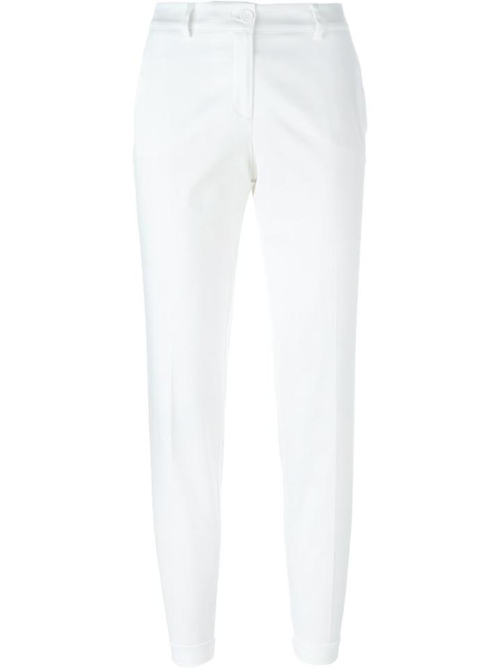 P.a.r.o.s.h. Cuffed Trousers, Size: Medium, White, Cotton/spandex/elastane